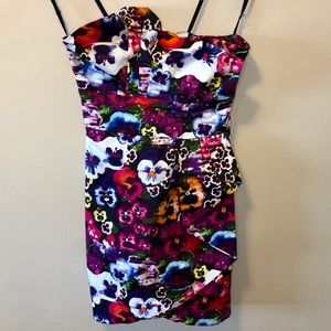 Urban Behavior floral strapless dress
